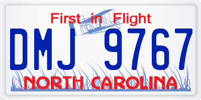 NC license plate DMJ9767
