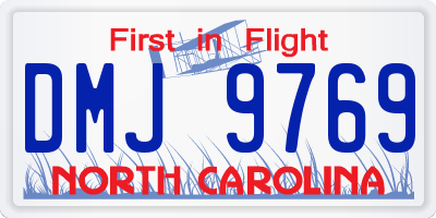 NC license plate DMJ9769