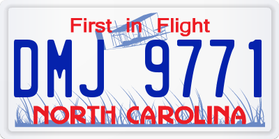 NC license plate DMJ9771