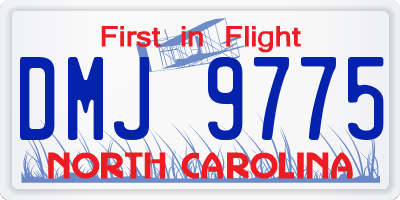 NC license plate DMJ9775