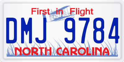 NC license plate DMJ9784