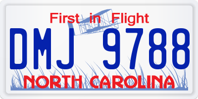 NC license plate DMJ9788