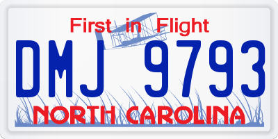 NC license plate DMJ9793