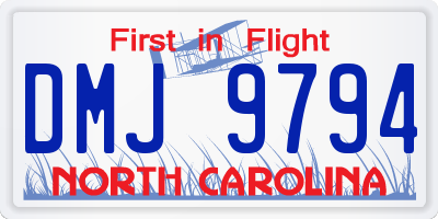 NC license plate DMJ9794
