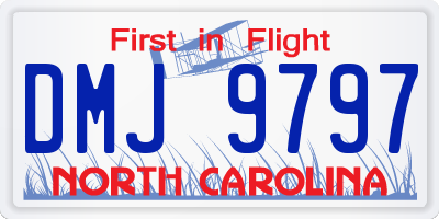 NC license plate DMJ9797