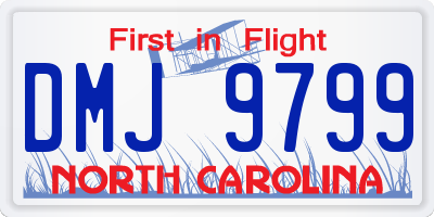 NC license plate DMJ9799