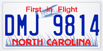 NC license plate DMJ9814