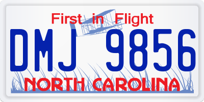 NC license plate DMJ9856