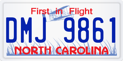 NC license plate DMJ9861