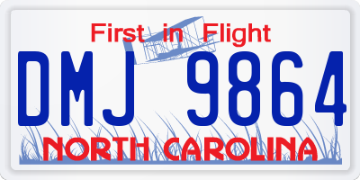 NC license plate DMJ9864