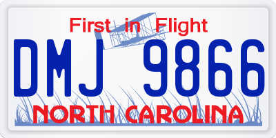 NC license plate DMJ9866