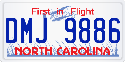 NC license plate DMJ9886