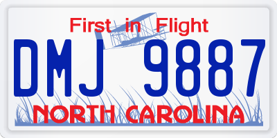 NC license plate DMJ9887