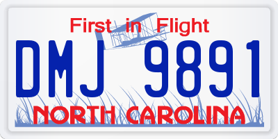 NC license plate DMJ9891