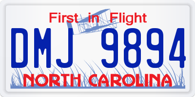 NC license plate DMJ9894