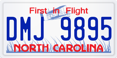 NC license plate DMJ9895