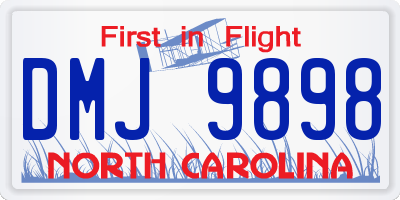 NC license plate DMJ9898