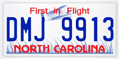 NC license plate DMJ9913