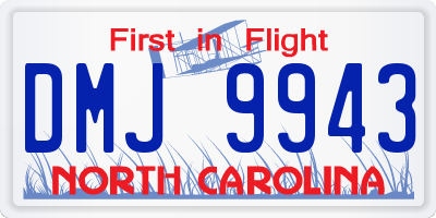 NC license plate DMJ9943
