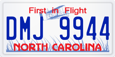 NC license plate DMJ9944