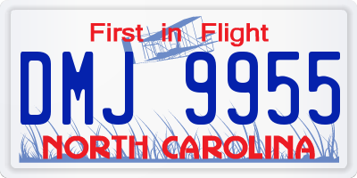 NC license plate DMJ9955