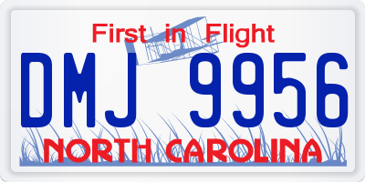 NC license plate DMJ9956