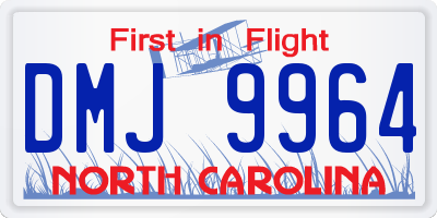 NC license plate DMJ9964