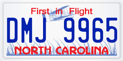 NC license plate DMJ9965