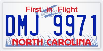 NC license plate DMJ9971