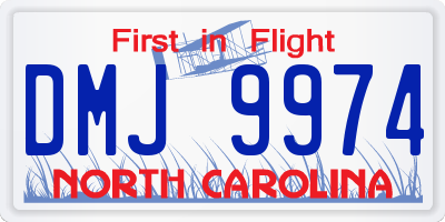 NC license plate DMJ9974
