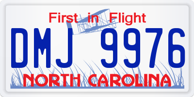 NC license plate DMJ9976