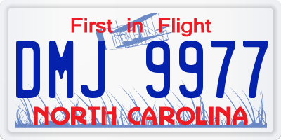 NC license plate DMJ9977