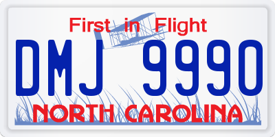 NC license plate DMJ9990