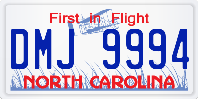 NC license plate DMJ9994