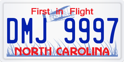 NC license plate DMJ9997