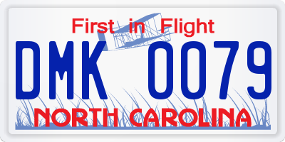 NC license plate DMK0079