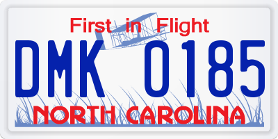 NC license plate DMK0185