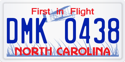 NC license plate DMK0438