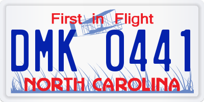 NC license plate DMK0441