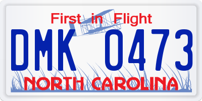 NC license plate DMK0473