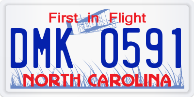 NC license plate DMK0591