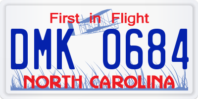 NC license plate DMK0684