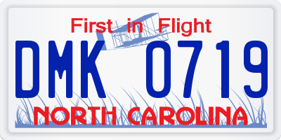 NC license plate DMK0719