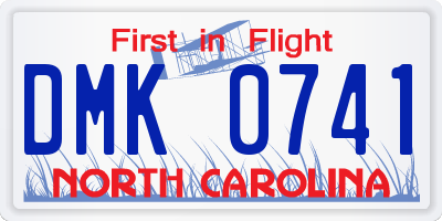NC license plate DMK0741