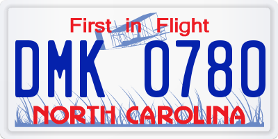 NC license plate DMK0780