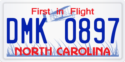 NC license plate DMK0897