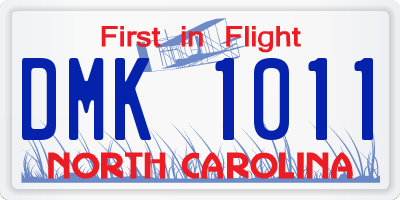 NC license plate DMK1011
