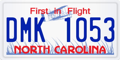 NC license plate DMK1053