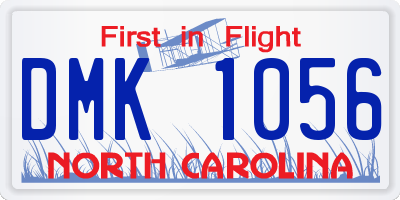 NC license plate DMK1056