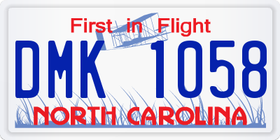 NC license plate DMK1058